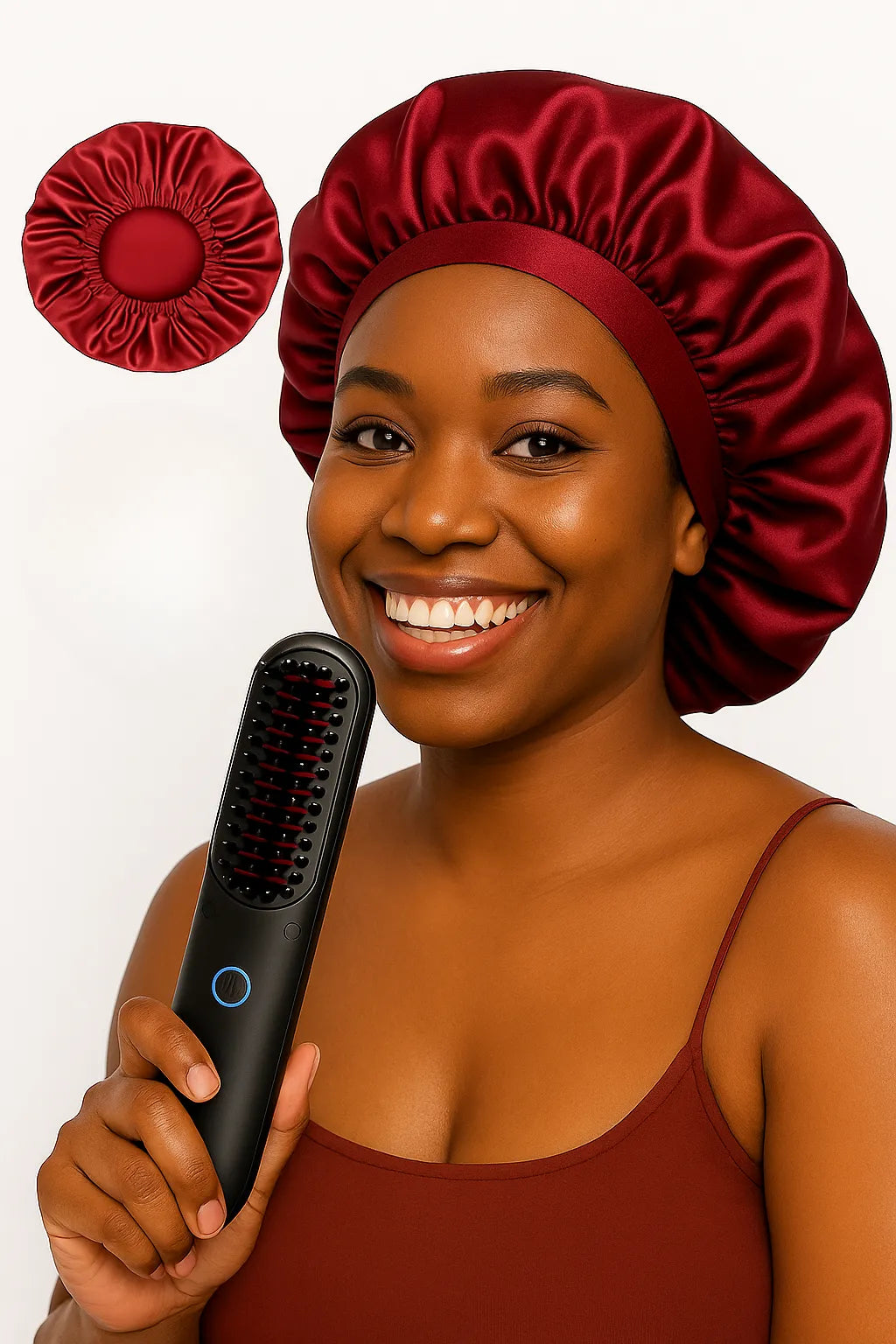 Bonnet de nuit en satin